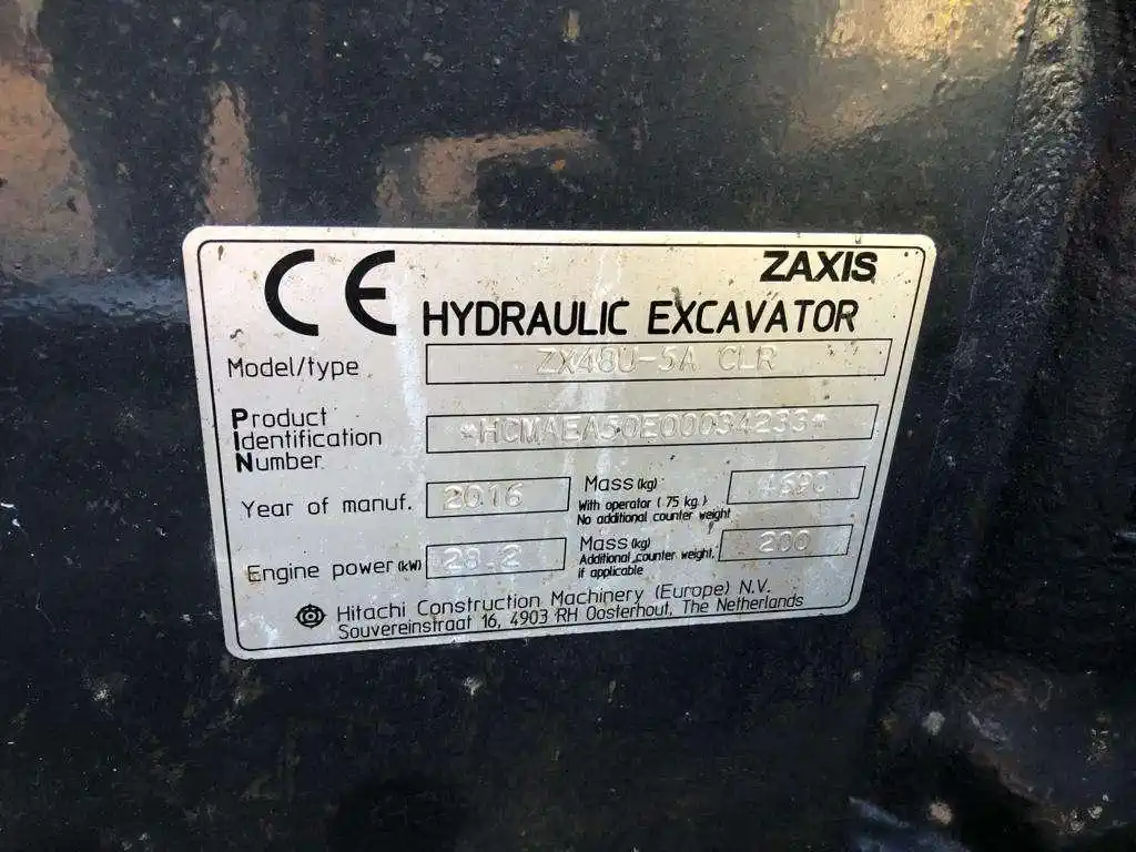 Mini pelle HITACHI ZX48U-5A CLR – occasion – Image 3